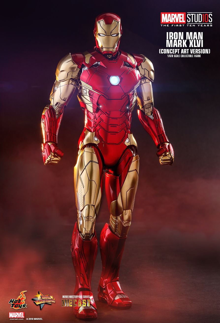 Hot Toys MMS489D25 - Marvel Comics - Marvel Studios : The First Ten Years - Iron Man Mark XLVI Concept Art Version