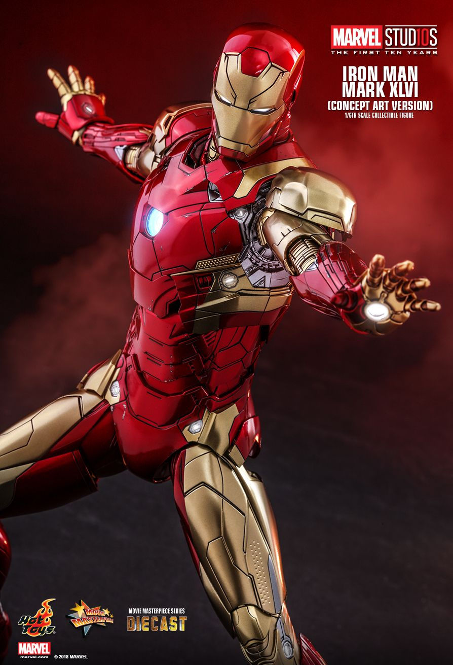 Hot Toys MMS489D25 - Marvel Comics - Marvel Studios : The First Ten Years - Iron Man Mark XLVI Concept Art Version