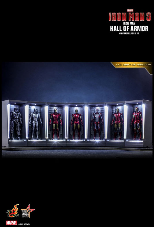 Hot Toys MMSC005-MMSC012 - Marvel Comics - Iron Man 3 - Iton Man Hall Of Armor Miniature Collectible