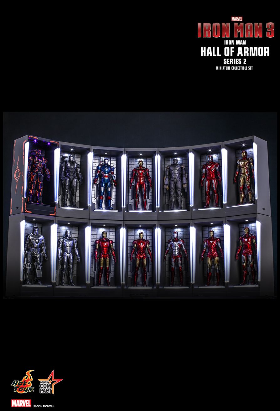 Hot Toys MMSC014-MMSC020 - Marvel Comics - Iron Man 3 - Iron Man Hall Of Armor Series 2