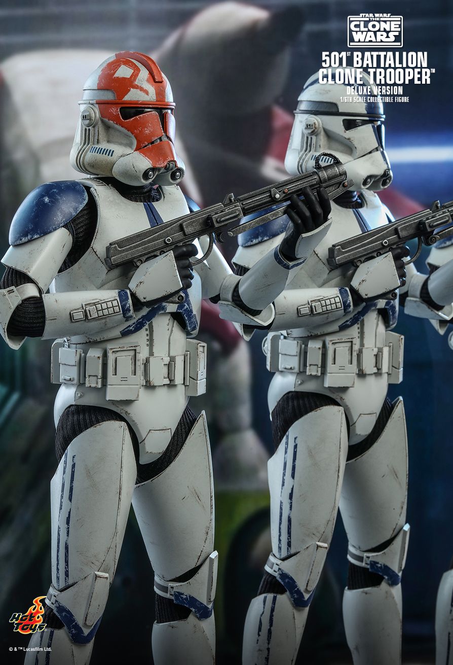 Hot Toys TMS023 - Star Wars : The Clone Wars - 501ST Battalion Clone Trooper deluxe Version