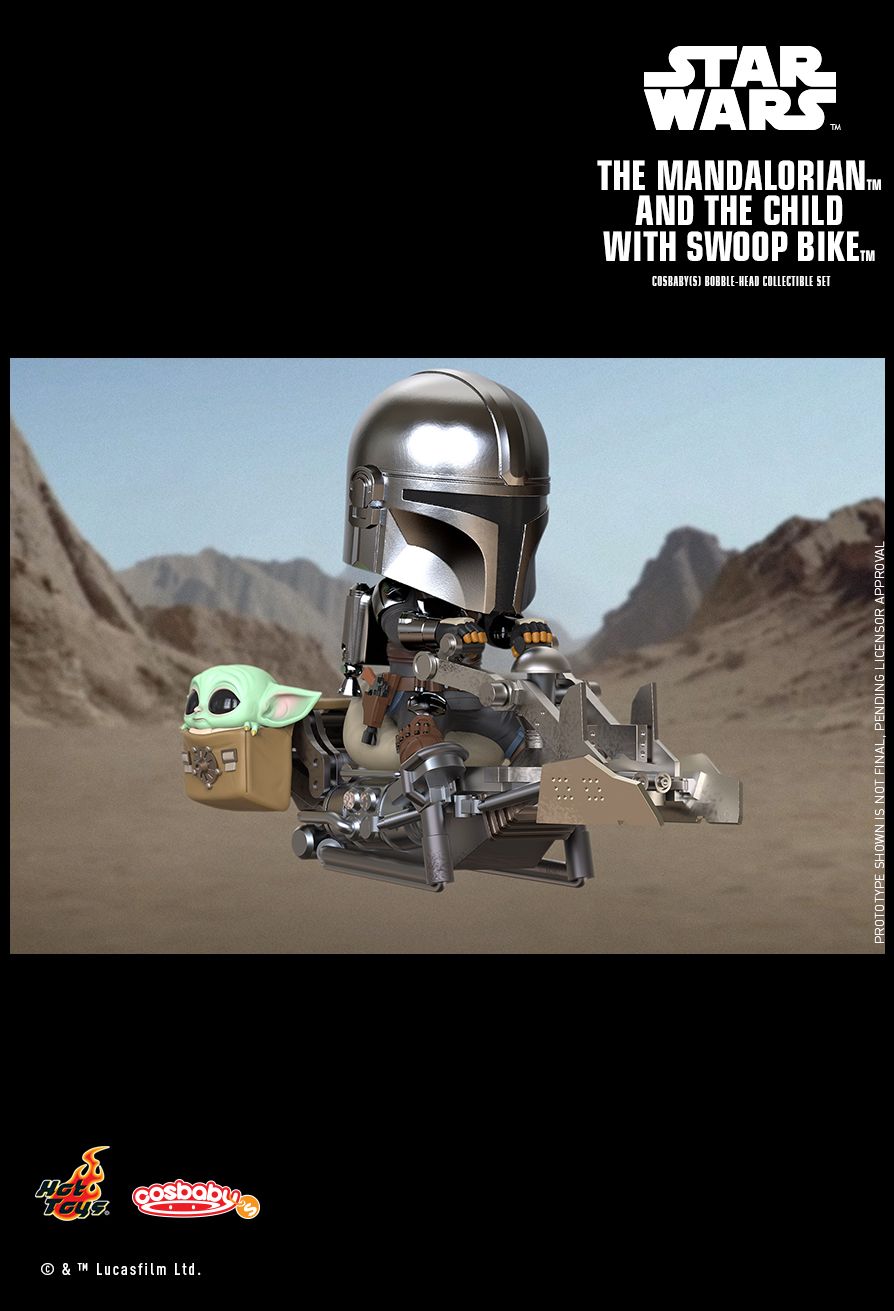 Hot Toys COSB846 - Star Wars : The Mandalorian - The Mandalorian & The Child & Swoop Bike