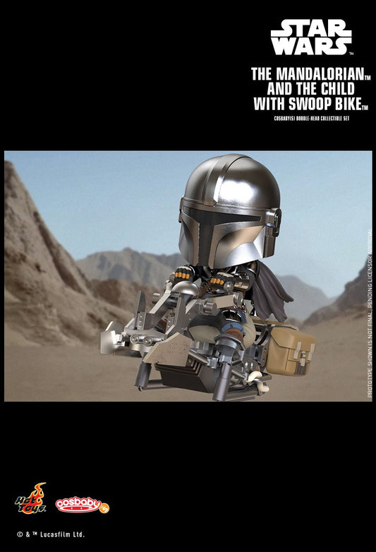 Hot Toys COSB846 - Star Wars : The Mandalorian - The Mandalorian & The Child & Swoop Bike