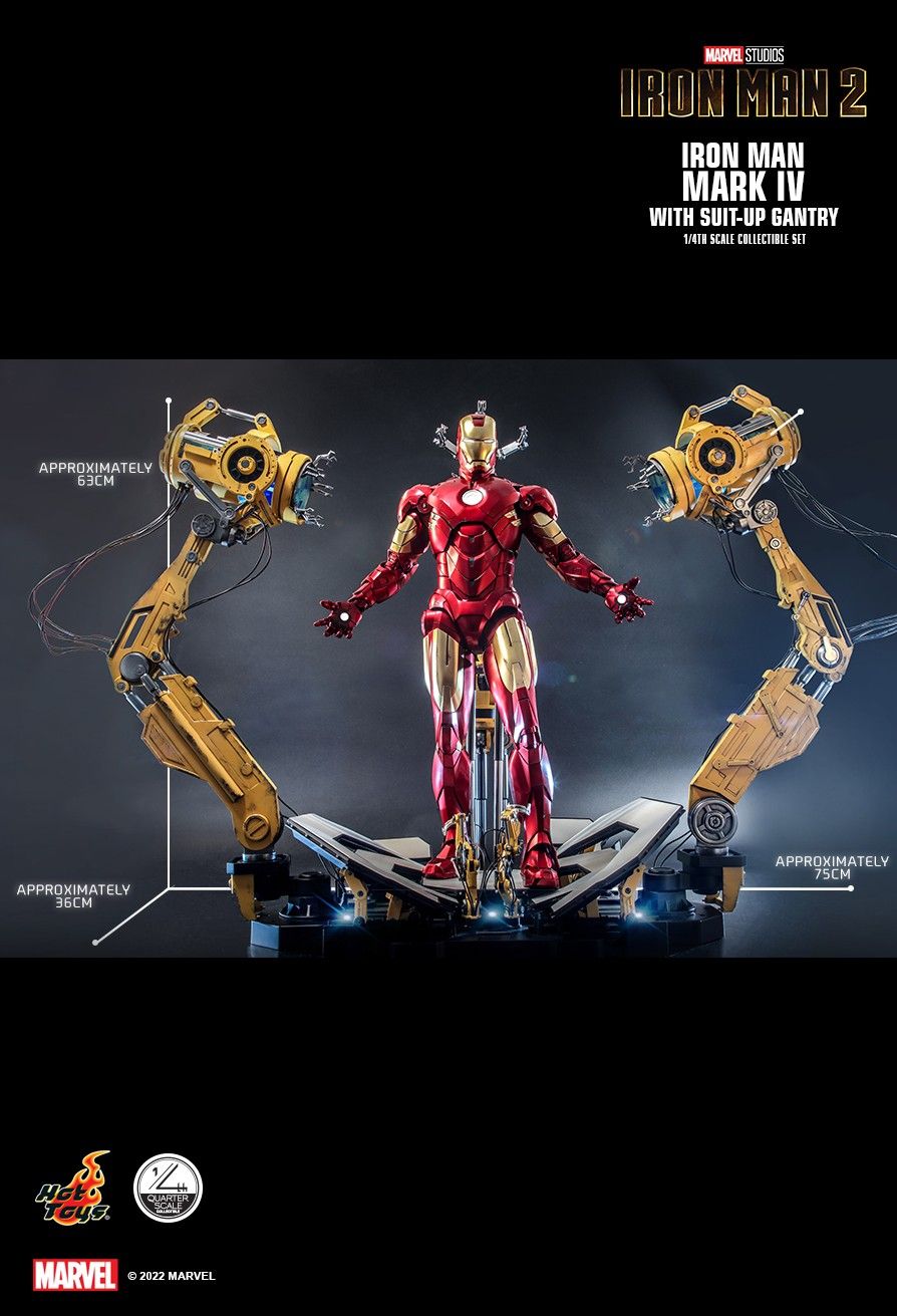 Hot Toys QS021 - Marvel Comics - Iron Man 2 - Iron Man Mark IV With Suit Up Gantry Version