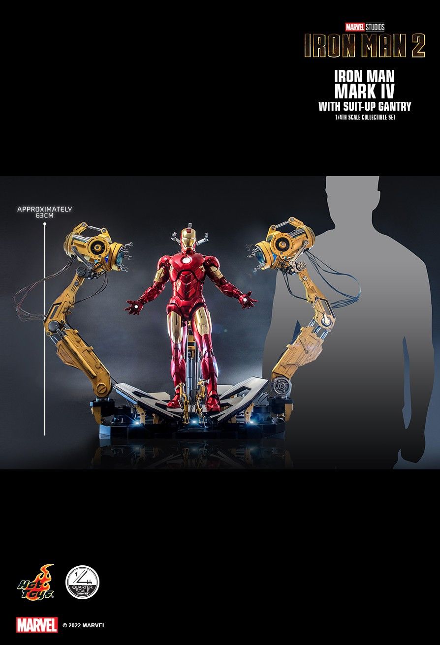 Hot Toys QS021 - Marvel Comics - Iron Man 2 - Iron Man Mark IV With Suit Up Gantry Version