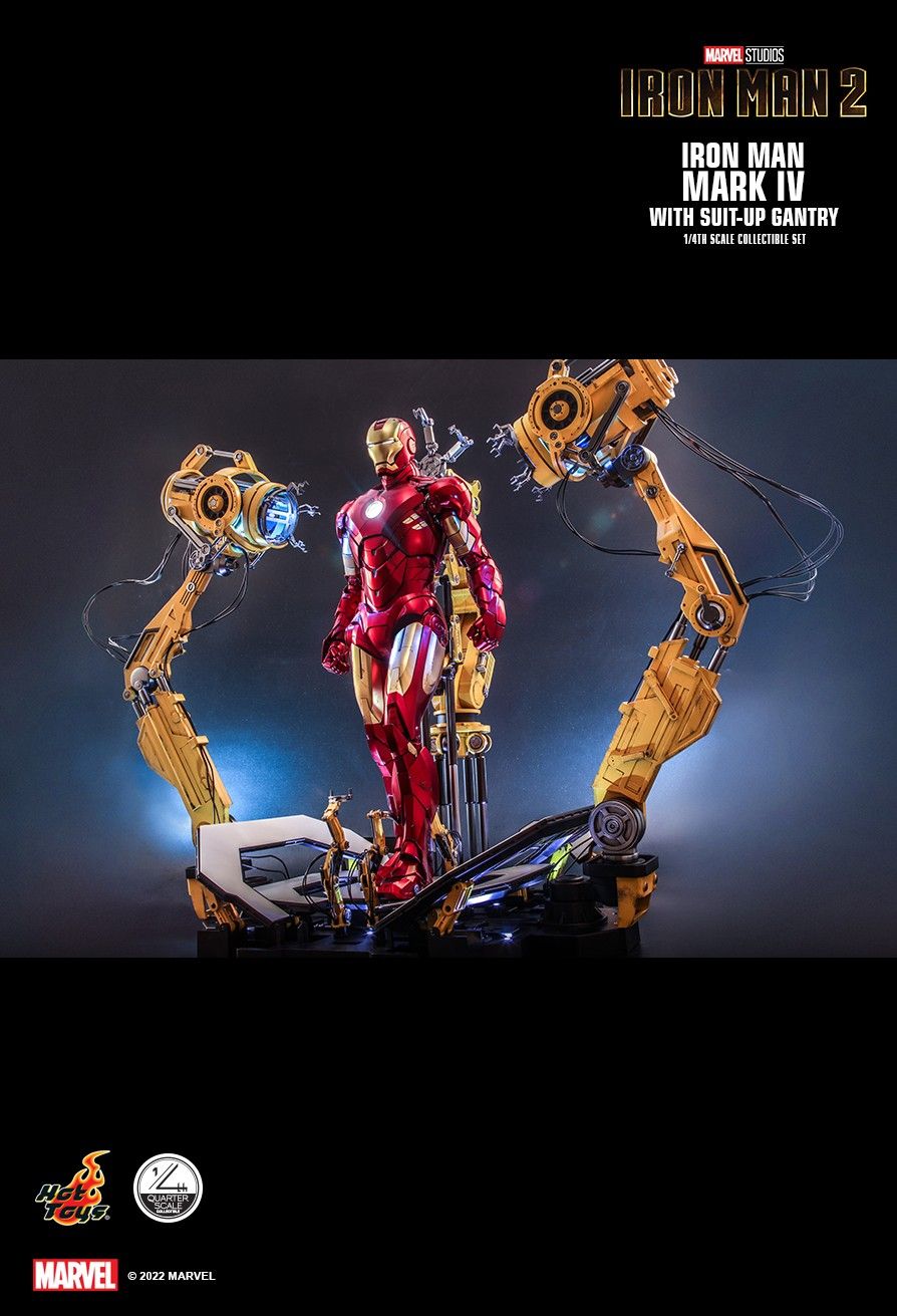 Hot Toys QS021 - Marvel Comics - Iron Man 2 - Iron Man Mark IV With Suit Up Gantry Version