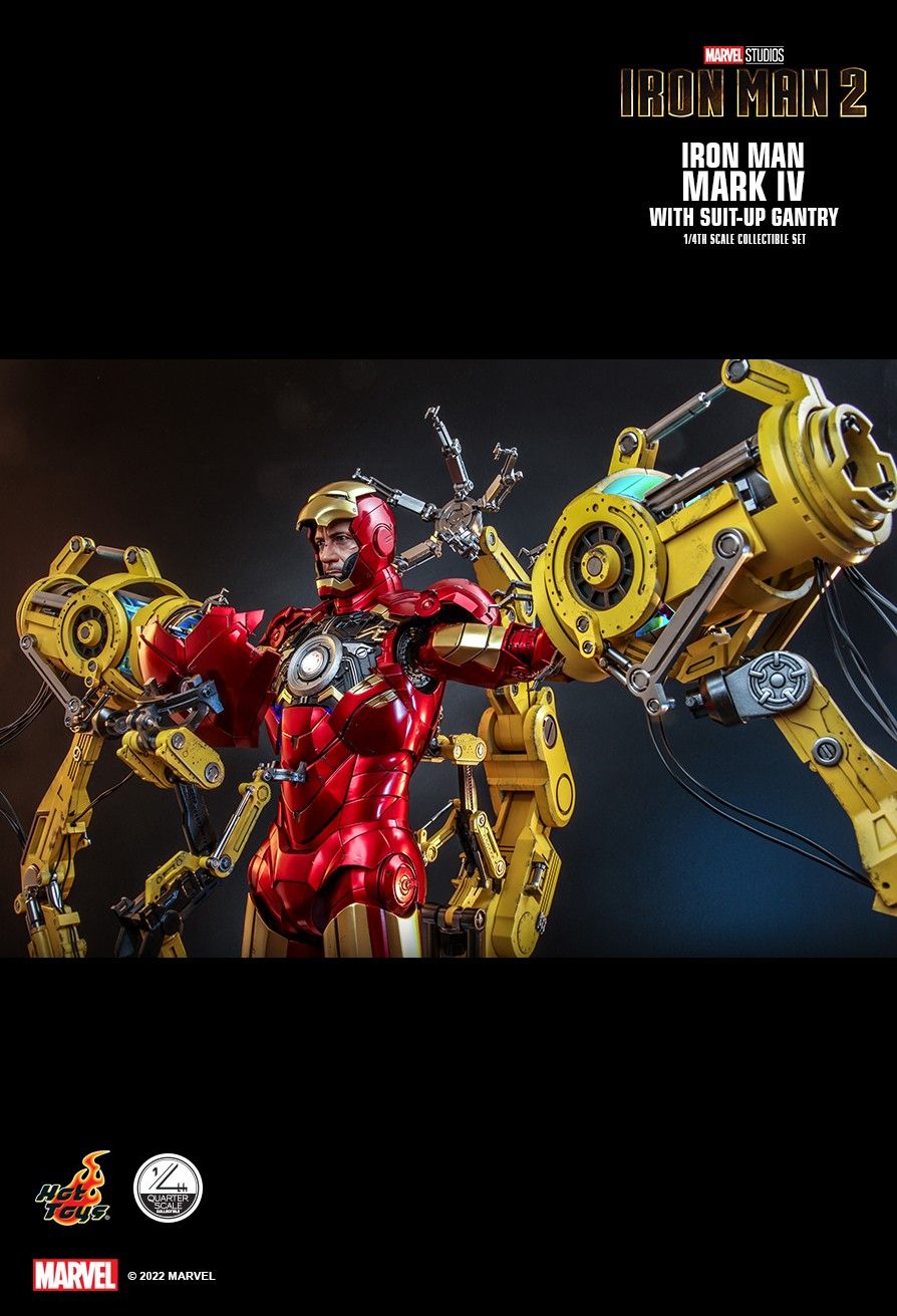 Hot Toys QS021 - Marvel Comics - Iron Man 2 - Iron Man Mark IV With Suit Up Gantry Version