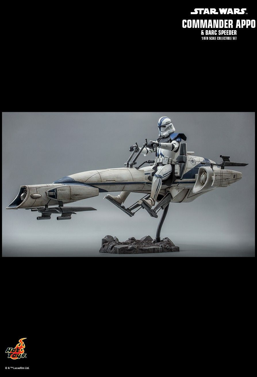 Hot Toys TMS076 - Star Wars : The Clone Wars - Commander Appo And Barc Speeder