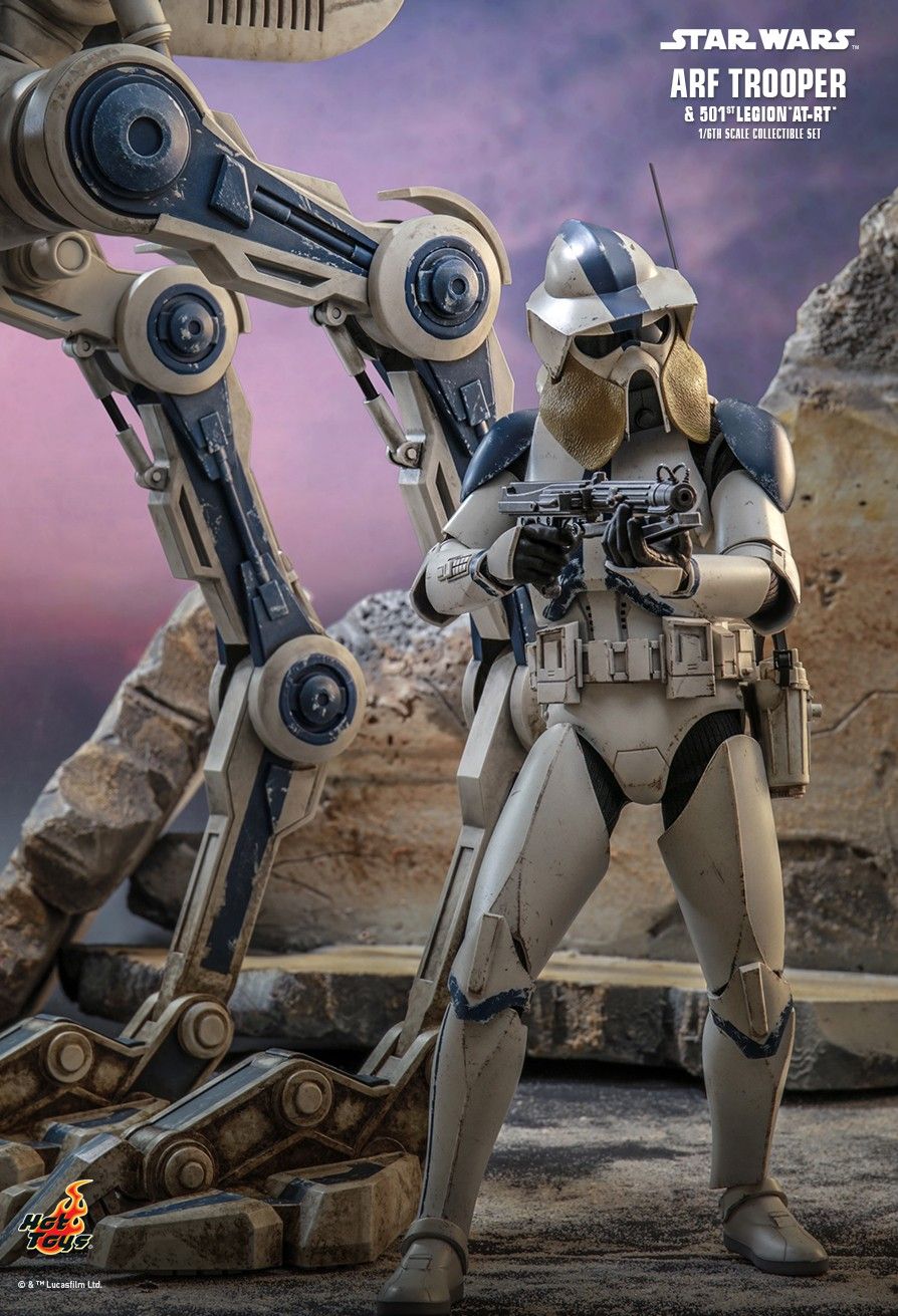 Hot Toys TMS091 - Star Wars : The Clone Wars - Arf Trooper & 501ST Legion AT-RT【Pre-Order】