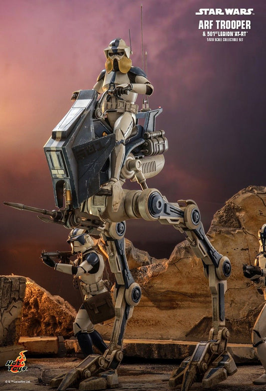 Hot Toys TMS091 - Star Wars : The Clone Wars - Arf Trooper & 501ST Legion AT-RT【Pre-Order】