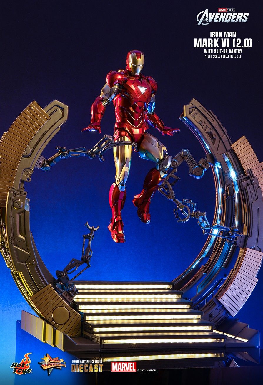 Hot Toys MMS688D53 - Marvel Comics - The Avengers - Iron Man Mark VI & Suit-Up Gantry【Pre-Order】