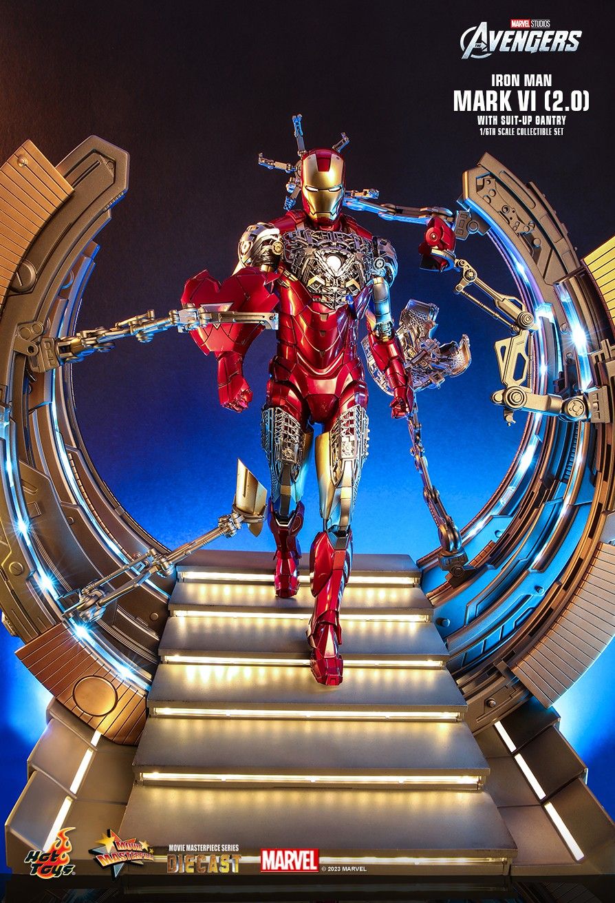 Hot Toys MMS688D53 - Marvel Comics - The Avengers - Iron Man Mark VI & Suit-Up Gantry【Pre-Order】