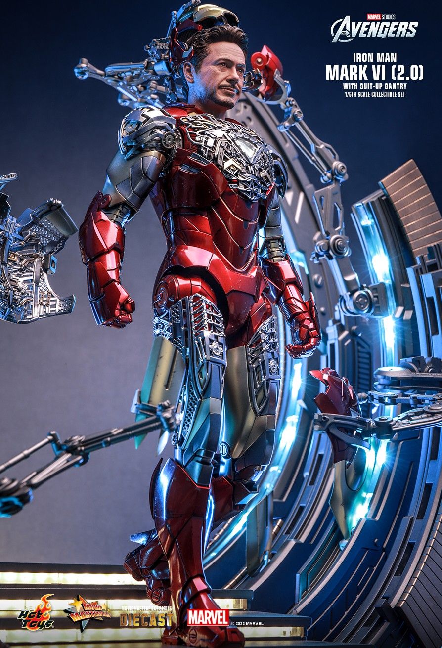 Hot Toys MMS688D53 - Marvel Comics - The Avengers - Iron Man Mark VI & Suit-Up Gantry【Pre-Order】