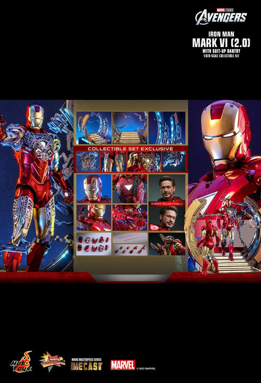 Hot Toys MMS688D53 - Marvel Comics - The Avengers - Iron Man Mark VI & Suit-Up Gantry【Pre-Order】