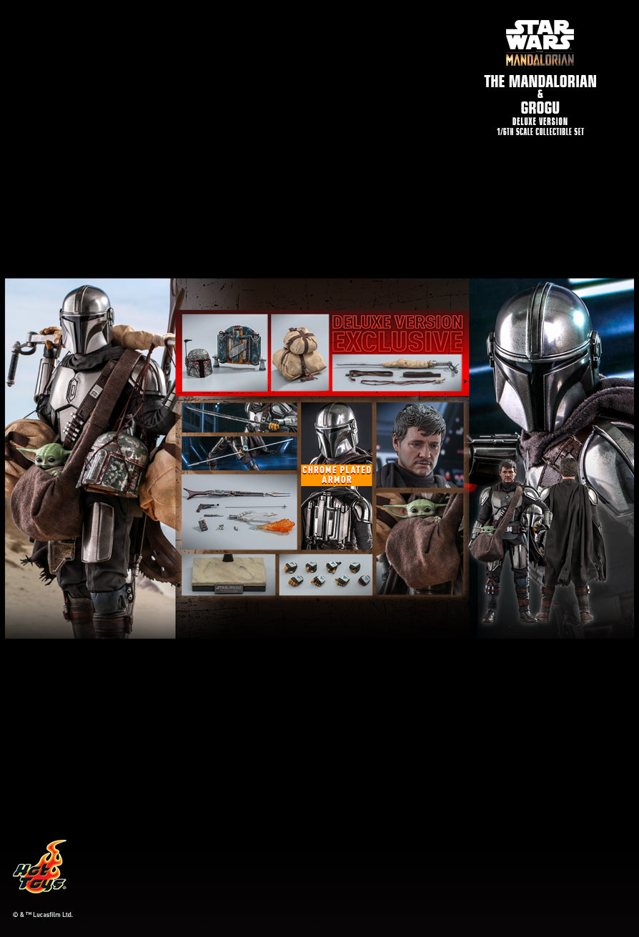 Hot Toys TMS052 - Star Wars : The Mandalorian - The Mandalorian & Grogu Deluxe Version