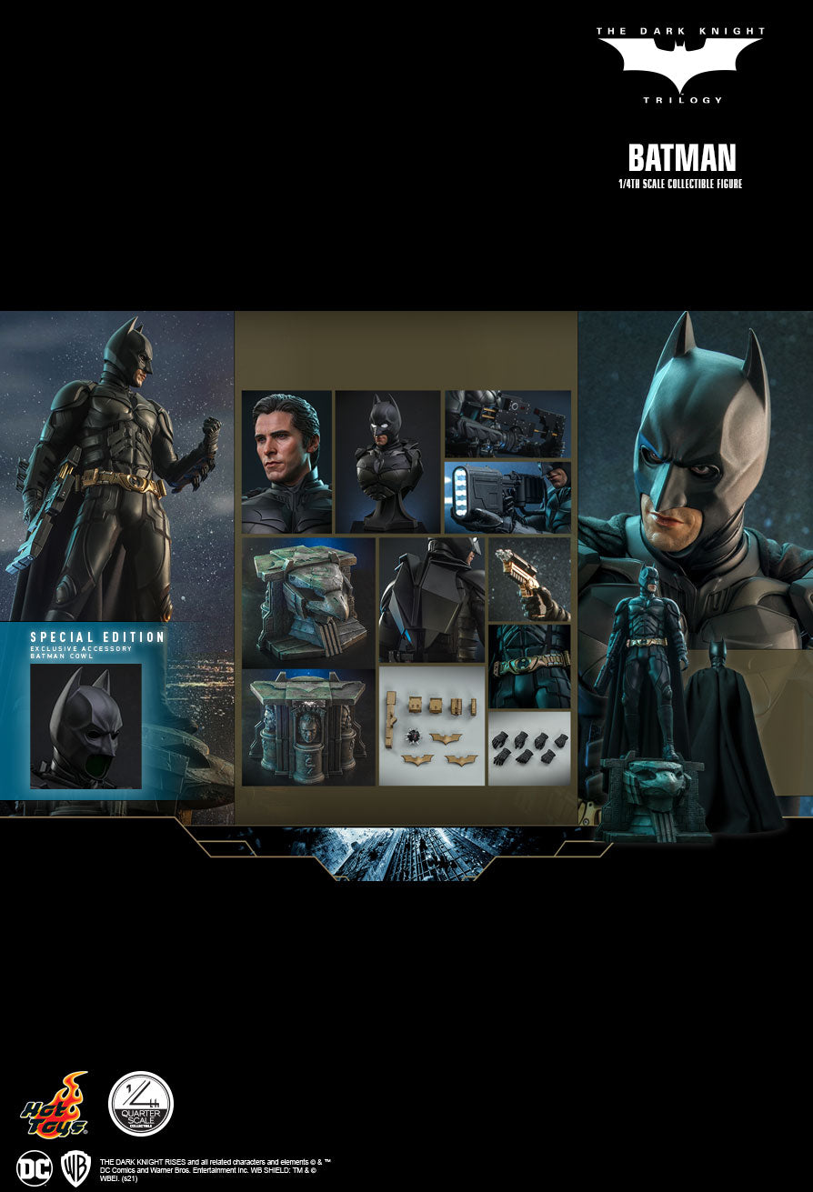 Hot Toys QS019B - DC Comics - The Dark Knight Trilogy - Batman Deluxe Version