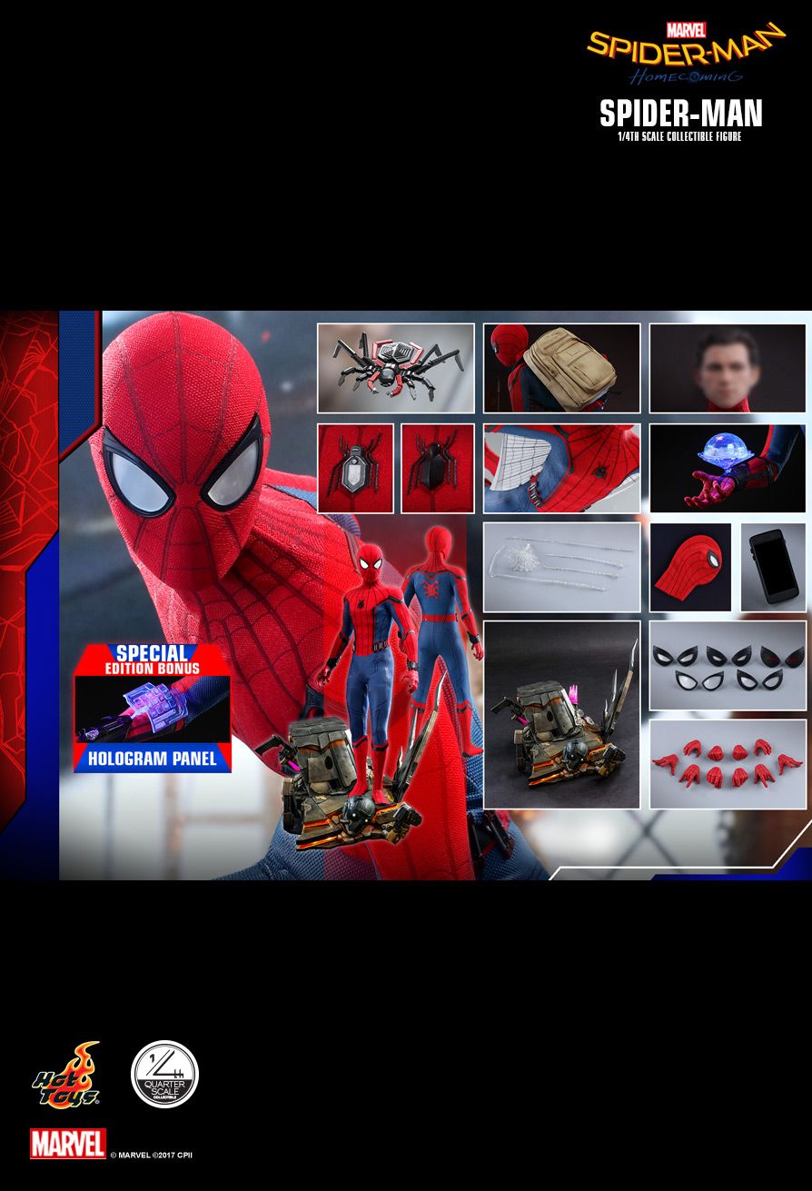 Hot Toys QS014B - Marvel Comics - Spider-Man : Homecoming - Spider-Man Deluxe Version