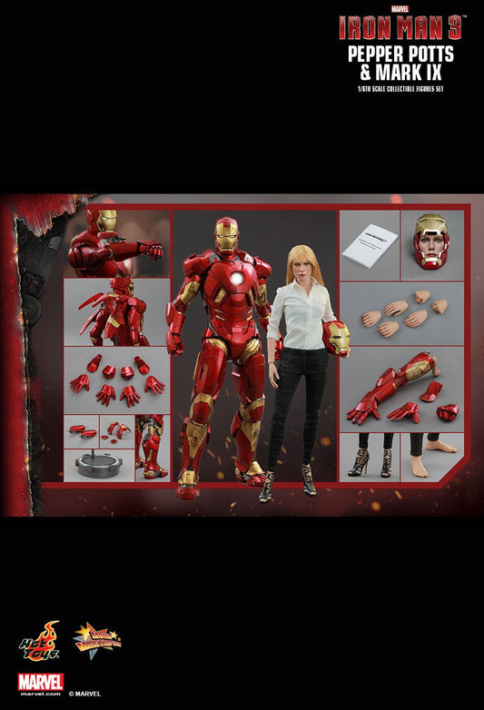 Hot Toys MMS311 - Marvel Comics - Iron Man 3 - Pepper Potts & Iron Man Mark 9