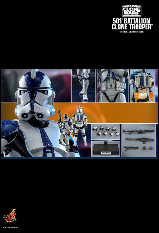 Hot Toys TMS022 - Star Wars : The Clone Wars - 501ST Battalion Clone Trooper Standard Version