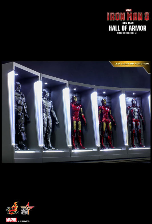 Hot Toys MMSC005-MMSC012 - Marvel Comics - Iron Man 3 - Iton Man Hall Of Armor Miniature Collectible