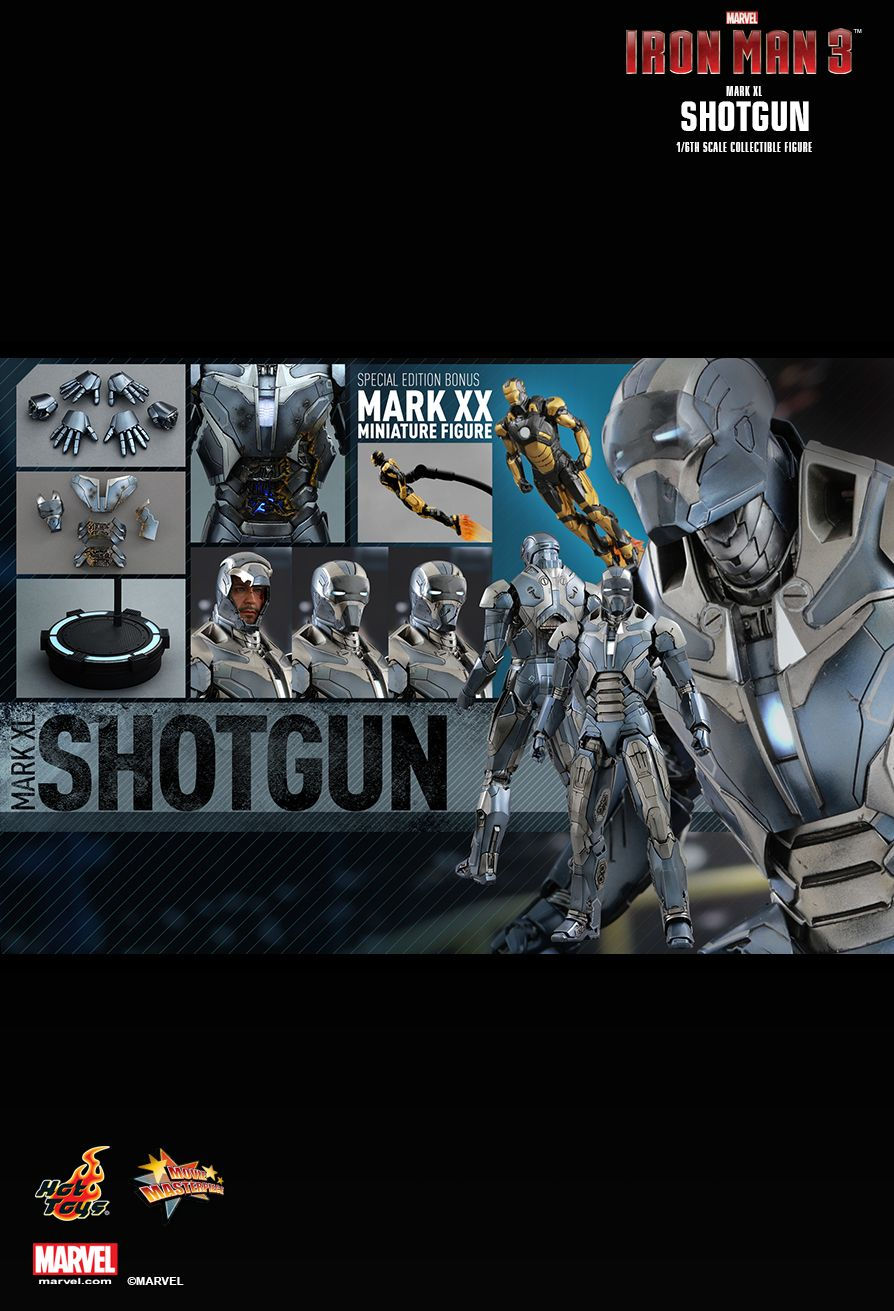 Hot Toys MMS309B - Marvel Comics - Iron Man 3 - Iron Man Shotgun Mark 40 Deluxe Version