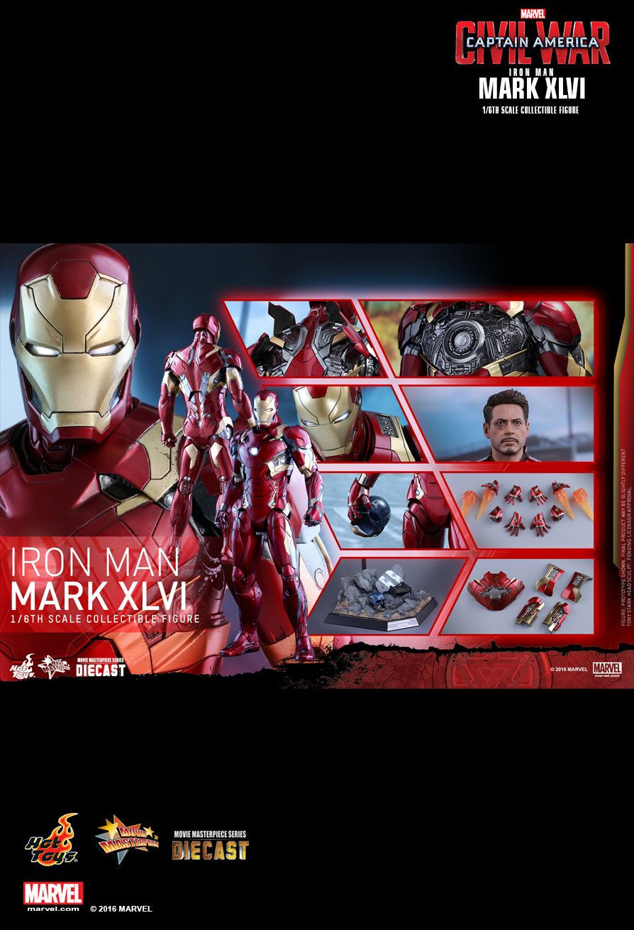 Hot Toys MMS353D16 - Marvel Comics - Captain America : Civil War - Iron Man Mark 46