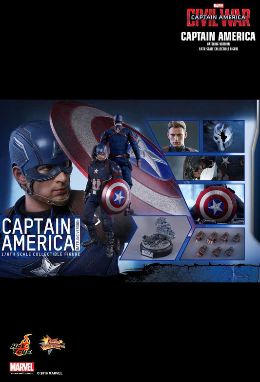 Hot Toys MMS360 - Marvel Comics - Captain America : Civil War - Captain America Battling Version