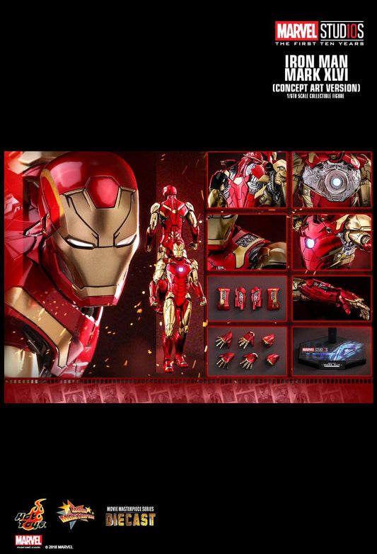 Hot Toys MMS489D25 - Marvel Comics - Marvel Studios : The First Ten Years - Iron Man Mark XLVI Concept Art Version