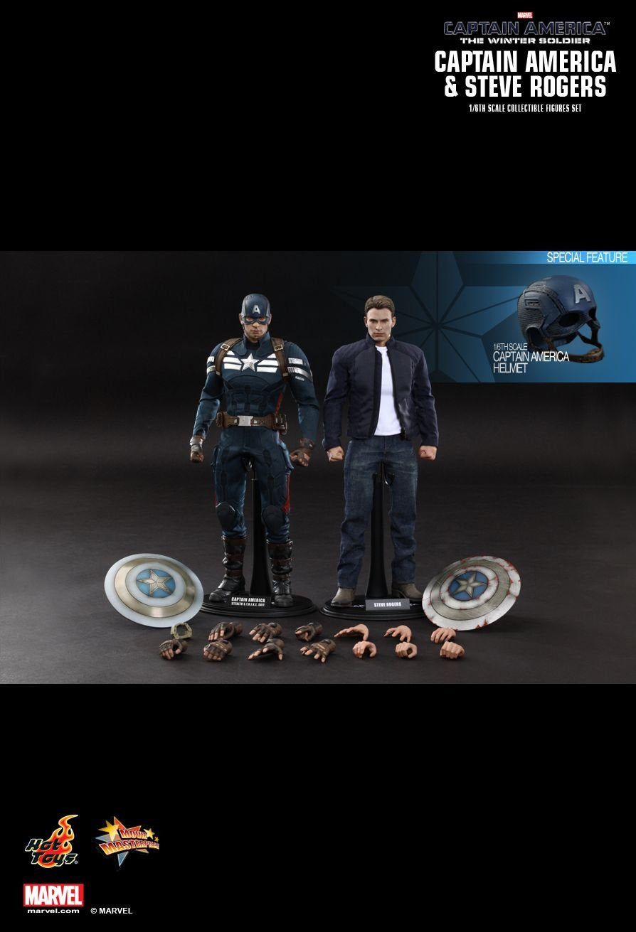 Hot Toys MMS243 - Marvel Comics - Captain America : The Winter Soldier - Captain America & Steve Rogers