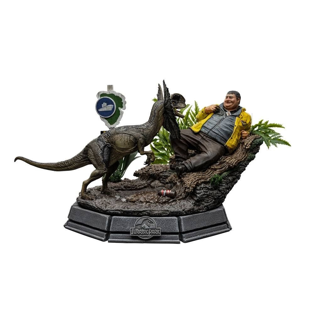 Iron Studios UNIVJW69322-10 - Jurassic Park - Dennis Nedry & Dilophosaure Deluxe